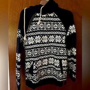 Ampersand Double Hooded Sweatshirt . Medium